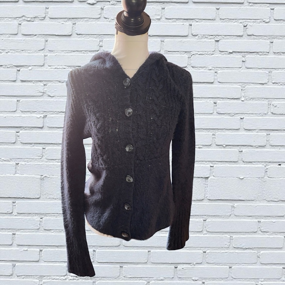 Arizona Jean Company Blue Button-Up Cardigan/hoodie It is not photographing well